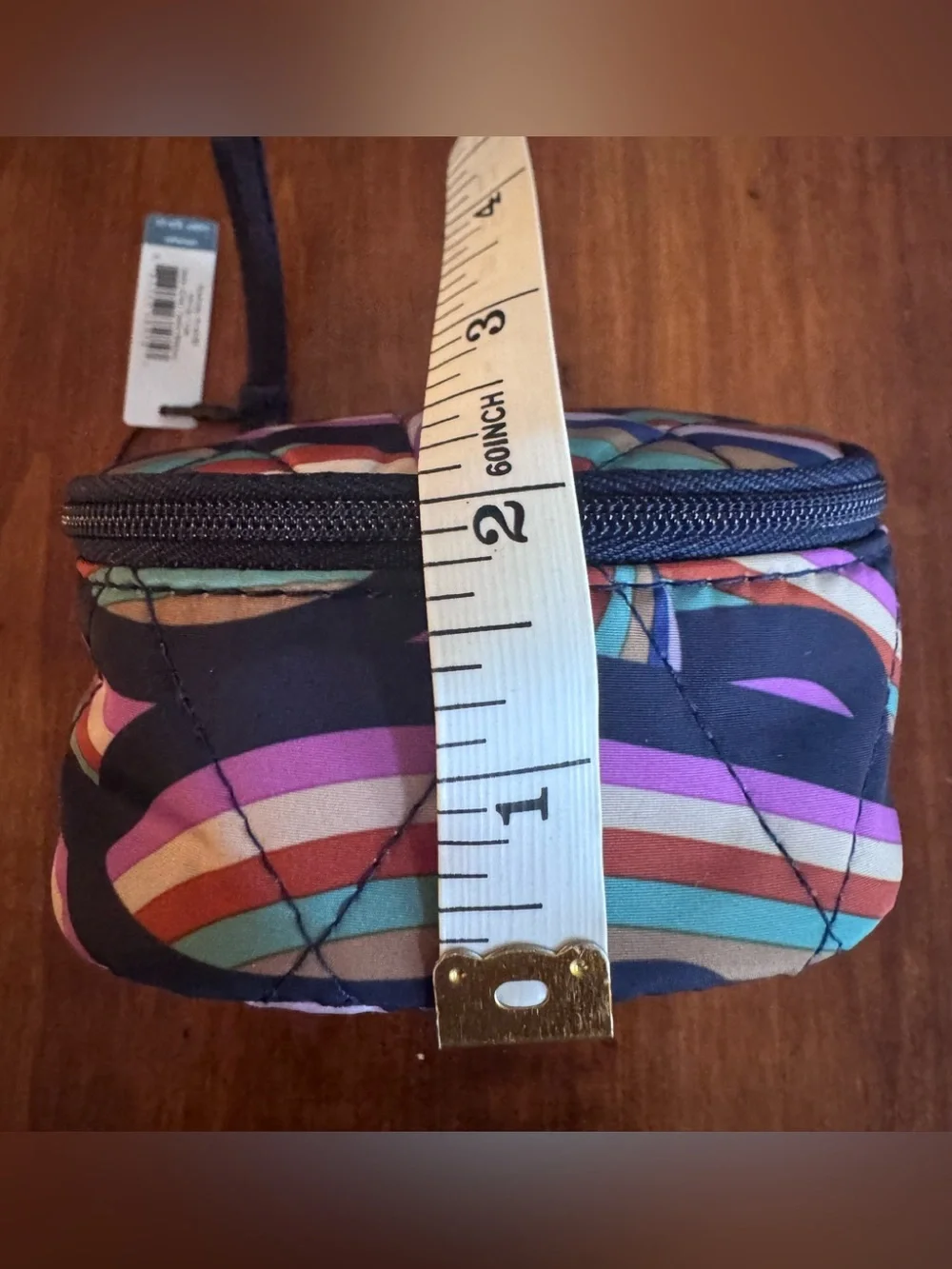 Vera Bradley Quilted Striped Mini Zip Case